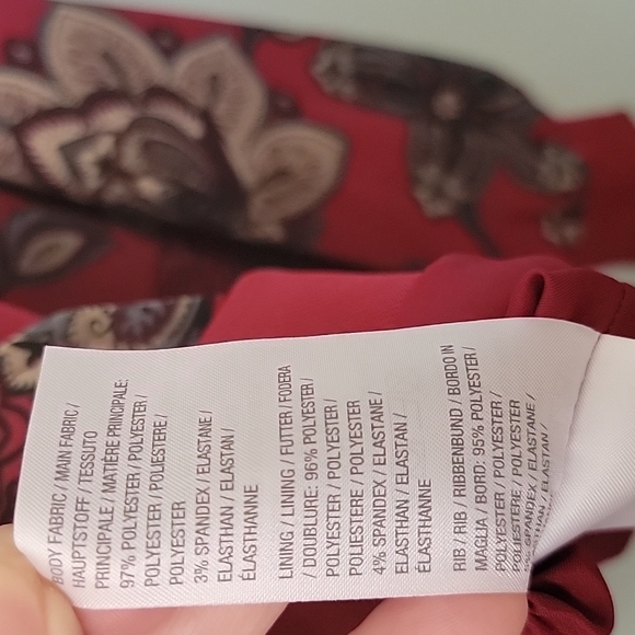 Susan Graver Tomato Girl Boho large red paisley floral bomber jacket - Picture 8 of 10